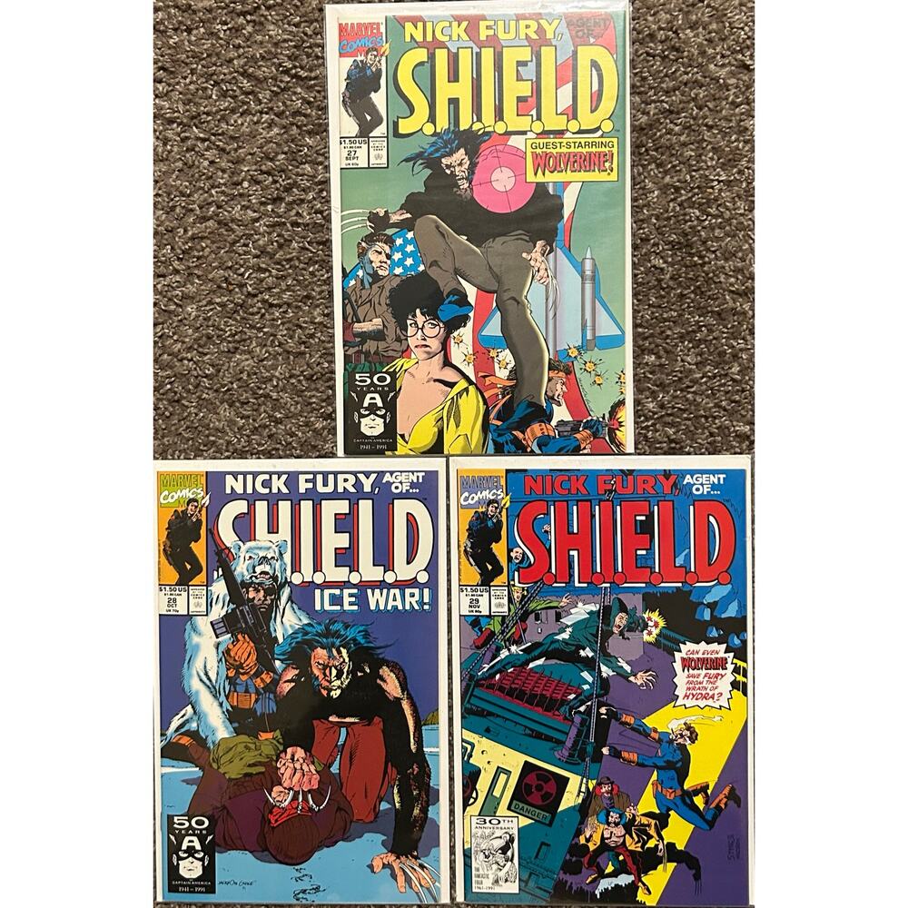 Nick Fury, Agent of S.H.I.E.L.D. 3rd Series #27, 28, 29 (1991 Marvel) Lot of 3